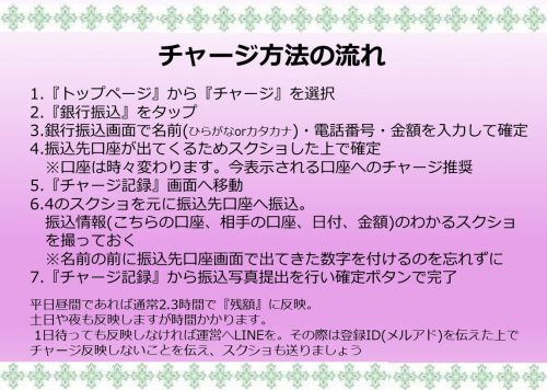 チャージ方法